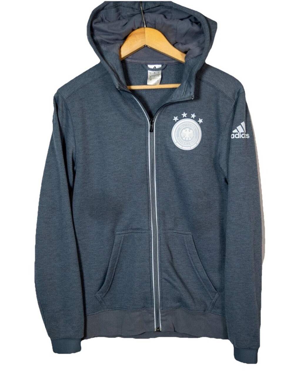 Germany Soccer Football Team Official Hooded Sweater Jacket Adidas - Men's S